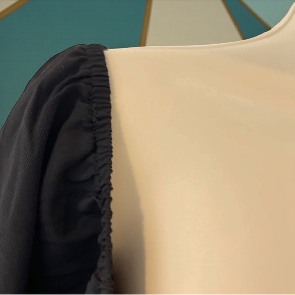 PrettyGarden Black Smocked Babydoll Dress XXL Lantern Sleeve Fit Flare - Picture 4 of 16